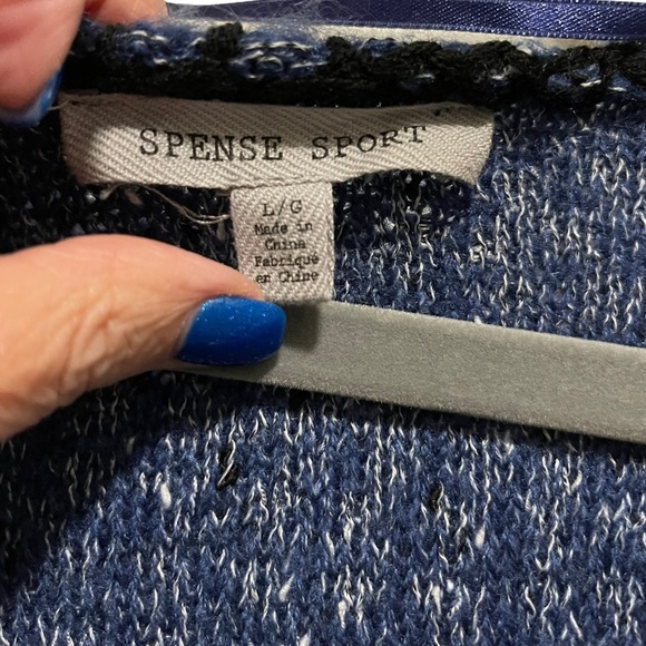 Spense Sport - size large - blue / Black Piping / edge stitching GUC - Picture 4 of 4